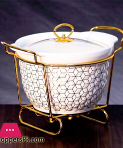 Brilliant Deep Round Deep Casserole Serving Food Warmer Dish 10.5 Inch  – BR0146