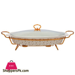 Brilliant Oval Casserole Serving Food Warmer Dish 17 Inch - BR0150