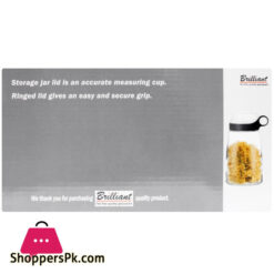 Brilliant Glassware Storage Jar With Measuring Lid Large - 1800Ml - Br0188