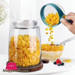 Brilliant Glassware Storage Jar With Measuring Lid Large - 1800Ml - Br0191
