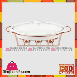 Brilliant Oval Casserole+Candle - BR0178