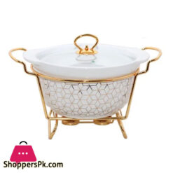 Brilliant Round Casserole Serving Food Warmer Dish 10.5 Inch - Br0152