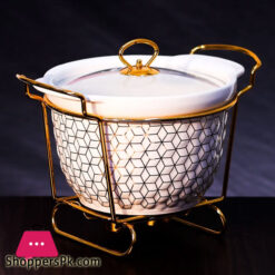 Brilliant Round Casserole Serving Food Warmer Dish 10.5 Inch - BR0152