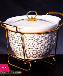 Brilliant Round Casserole Serving Food Warmer Dish 10.5 Inch - BR0152