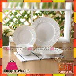 Glow Gold Outline 24 pcs Plates Set