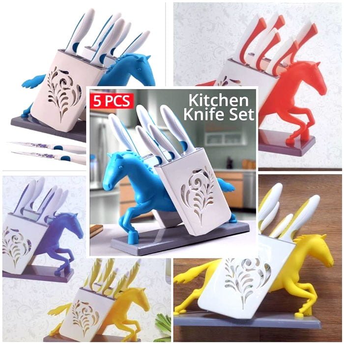 High Quality Sharp Knives With Cute Stand