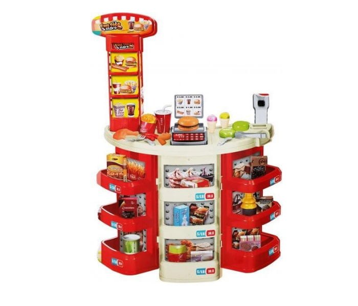 Kids Fast Food Restaurant Kitchen Childrens Playset 30 Pcs