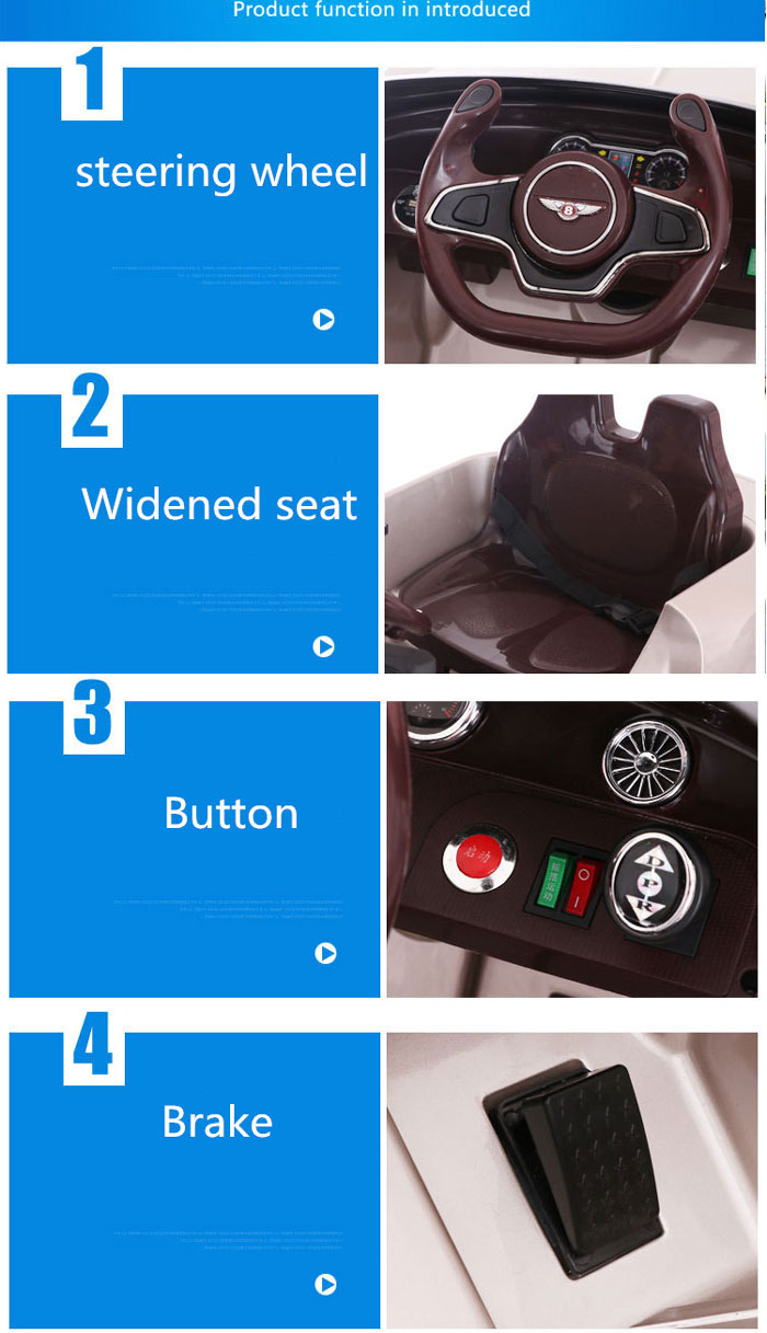 Bentley New Continental Gt - Kids Ride On Car Battery Powered Rc Remote Control Car - Paint Color At-2188