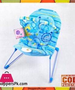 LA-DI-DA Musical Melodies Soothing Vibration Baby Bouncer Recling Chair with 3 Hanging Toys