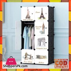 Portable 8 Cube Cabinet with Hanging - Wonder of The World