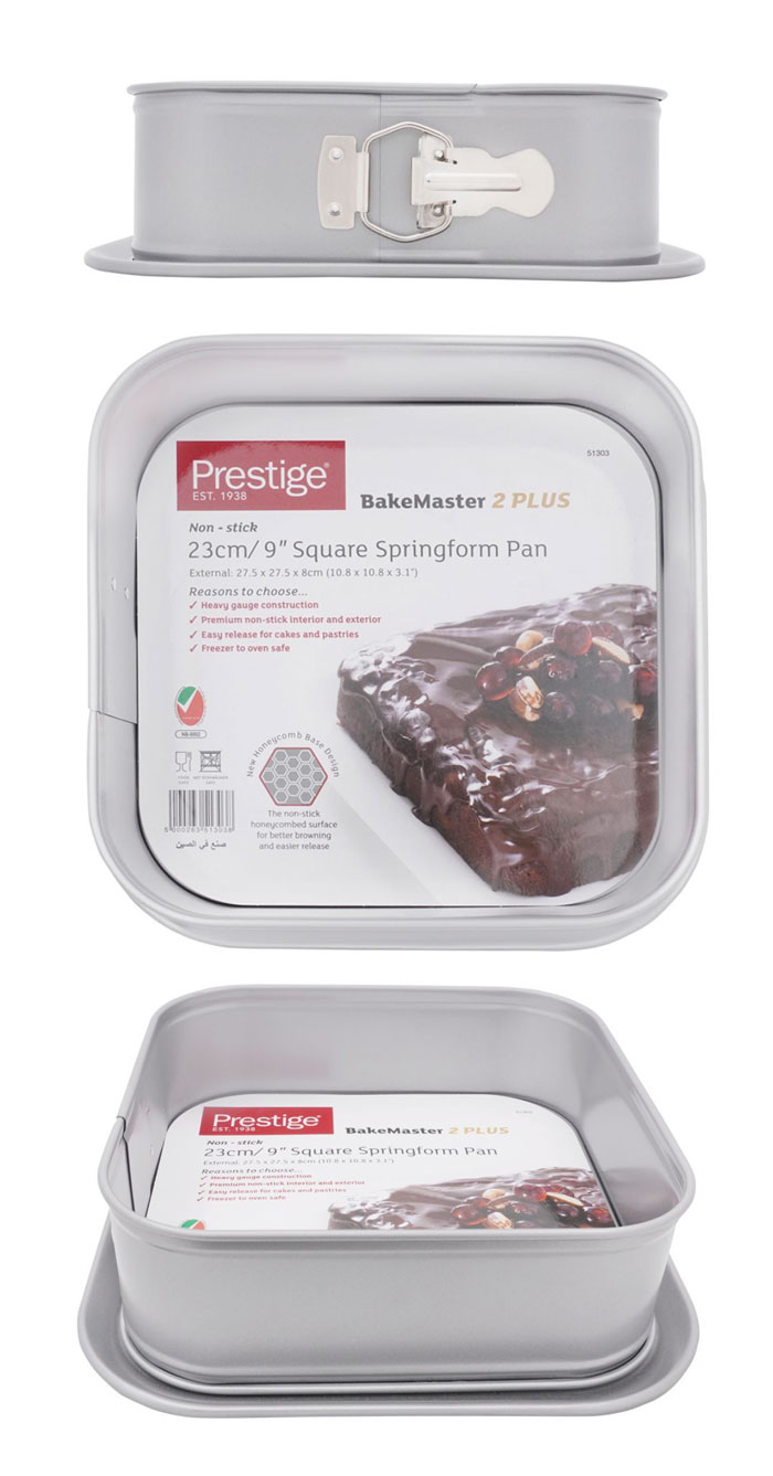 Prestige Square Springform Cake Pastry Baking Pan 23 CM - 9 Inch - 51303(59044)