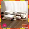 Royal Embossed Pure White 10 Pcs Serving Set