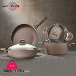 Saflon Granite Cookware Set - 7 Pcs Turkey Made 4 Saflon Granite Cookware Set - 7 Pcs Turkey Made