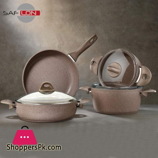 Saflon Granite Cookware Set - 7 Pcs Turkey Made