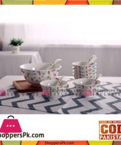 Solecasa Soup Set With Spoon-Set of 14-Printed
