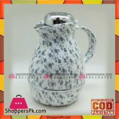 Taiwan Hotpot&Flask 1Ltr White Flower Thermos - 1210
