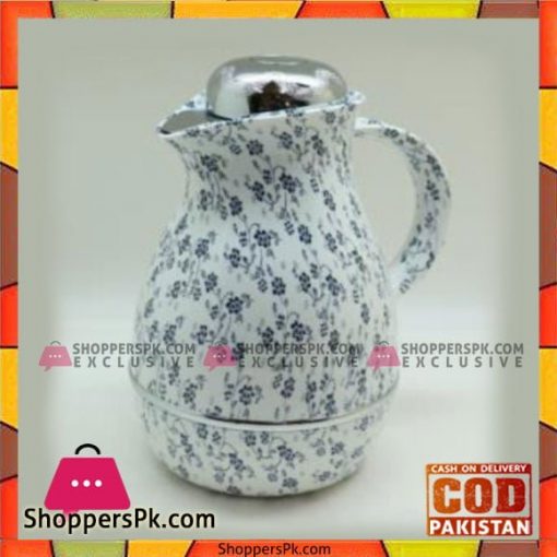 Taiwan Hotpot&Flask 1Ltr White Flower Thermos - 1210