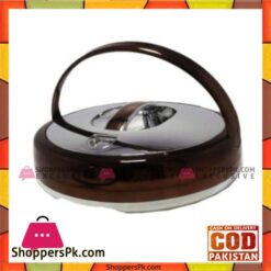 Taiwan 3 Liter Round Chocolate & Silver HotPot 663CH-S