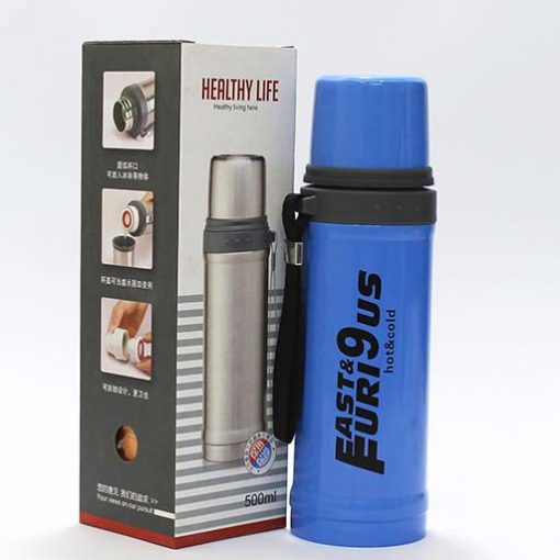Fast & Furi us Thermos Vacuum Flasks with Cup
