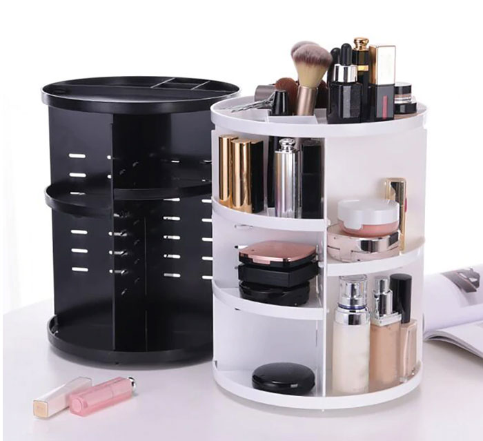 360 Degree Rotating Cosmetic Organizer Jewellery Box Lipstick Holder