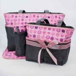 Baby Bag 3Pcs Pink Grey Bb-999-Ac M&Amp;B