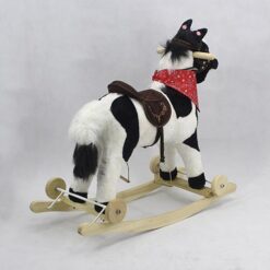 Black And White Wheel Rocking Horse Hm-212