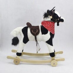 Black And White Wheel Rocking Horse Hm-212