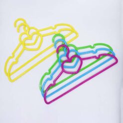 Shirt Hanger 5Pcs Pack Multi Colour With Center Heart 6805 M&Amp;B