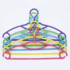 SHIRT HANGER 5PCS PACK SHINING MULTI COLOUR WITH LOCK 2538 M&B