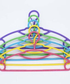 SHIRT HANGER 5PCS PACK SHINING MULTI COLOUR WITH LOCK 2538 M&B
