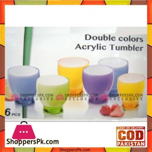 Acrylic Ware 6 Pcs Acr Double Color - Bh0035Ac - Made in Taiwan