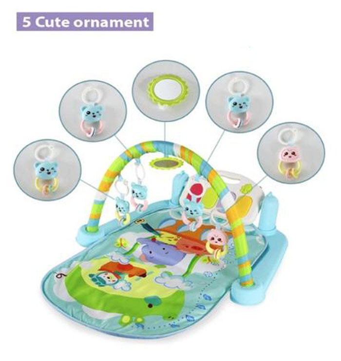 Baby Piano Gym Playmats 5 in 1 Baby Training Activity Toy Music & Light - BAY0130