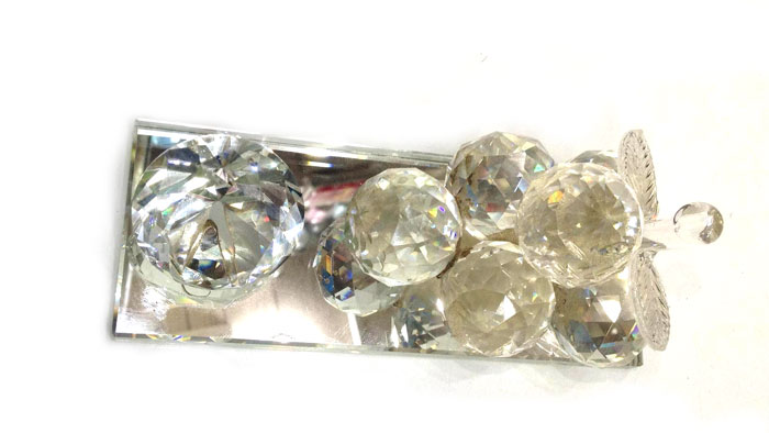 Crystal Glass Grapes Table Decoration