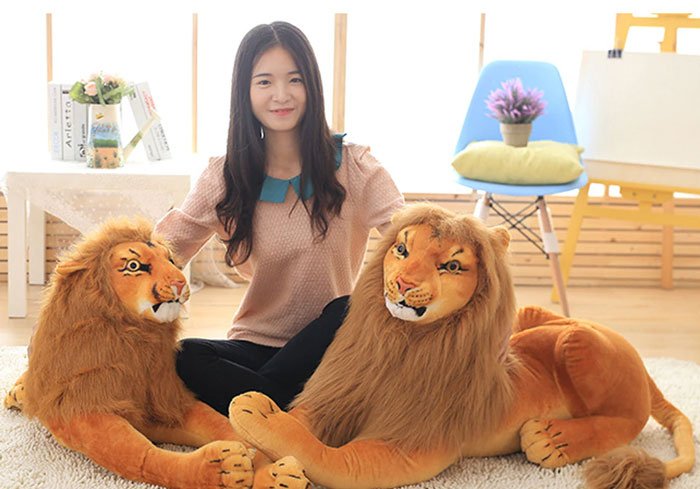 Cute Soft Stuffed Animal Lion Plush Toy For Children - 58 Inch
