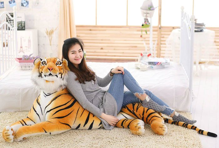 Cute Soft Stuffed Animal Tiger Plush Toy For Children - 58 Inch