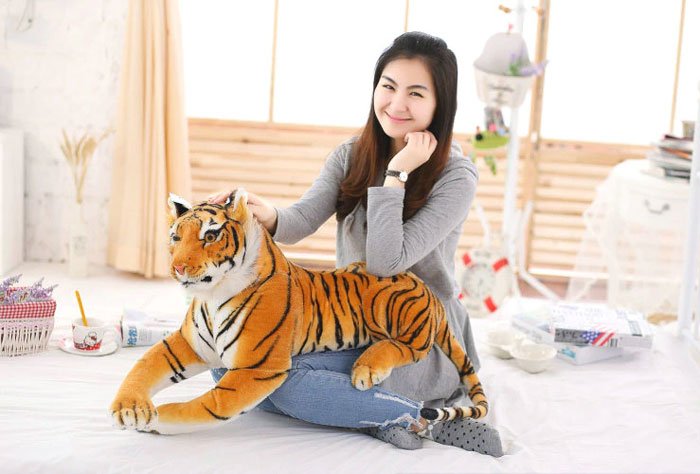 Cute Soft Stuffed Animal Tiger Plush Toy For Children - 58 Inch