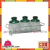 Fine Collection 3 Pcs Jar Set W/Tray - Bh0005Ac - Made in Taiwan