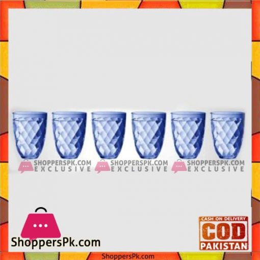 Fine Collection Deluxe Glass Blue - Bg34-6X1 - Made in Taiwan