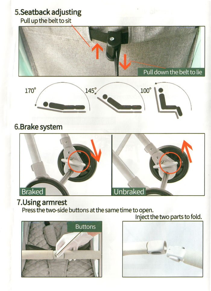 Folding Cabin Size High Quality Bambino Baby Stroller Gb-2006 6 Folding Cabin Size High Quality Bambino Baby Stroller Gb-2006