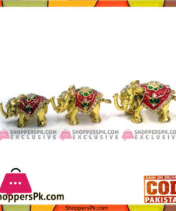 Home Decor High Quality Metal 3pcs Golden Elephant Set
