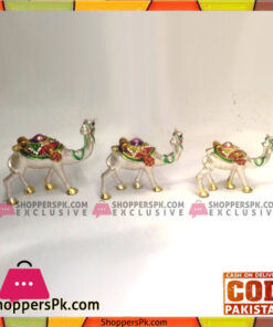 Home Decor High Quality Metal 3pcs Silver Camel Set