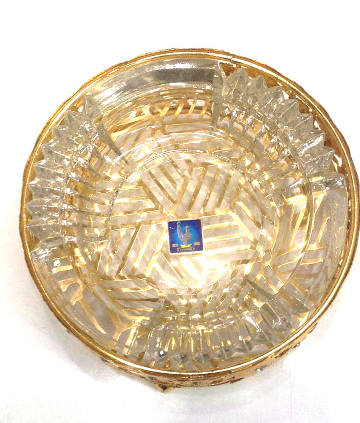 Home Decorative High Quality Glass Round Ashtray 7 Inch