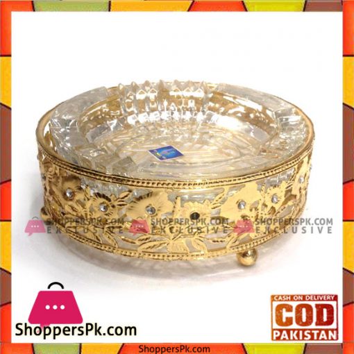 Home Decorative High Quality Glass Round Ashtray 7 inch