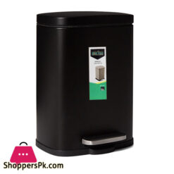 Home Fresh Step Trash Bin 12 Liters Square Black - HF0024