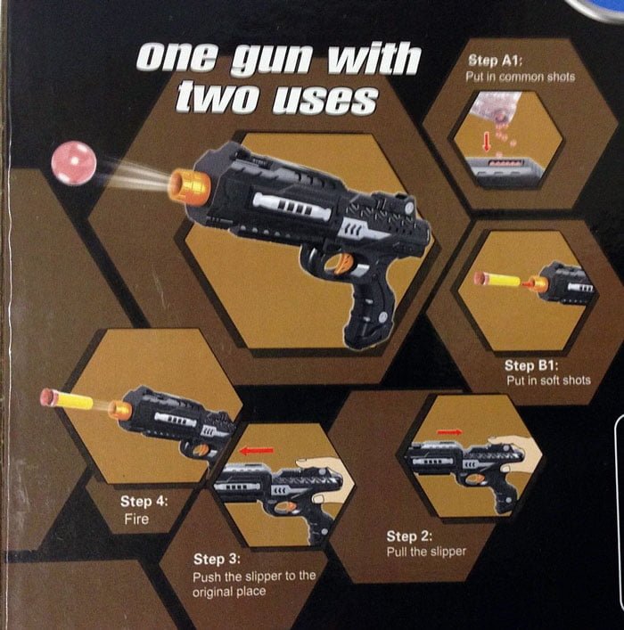 Kids Shadow Sniper 2 In 1 Plastic Gun Toy With 200 Soft Shots Bullets Inside