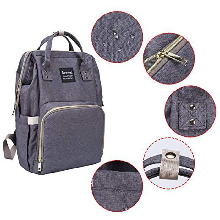 Mommy Bag Backpack Large Capacity Nappy Bag Waterproof Diaper Backpack Multipurpose Travel Bag