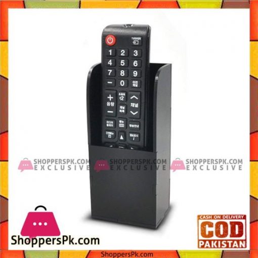 Remote Control Holder Wall Mount Media Organizer Box 3T Acrylic Plastic Black 01