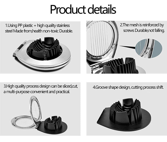 Shengya Stainless Steel Boiled Egg Cutter Slicer 7 Shengya Stainless Steel Boiled Egg Cutter Slicer