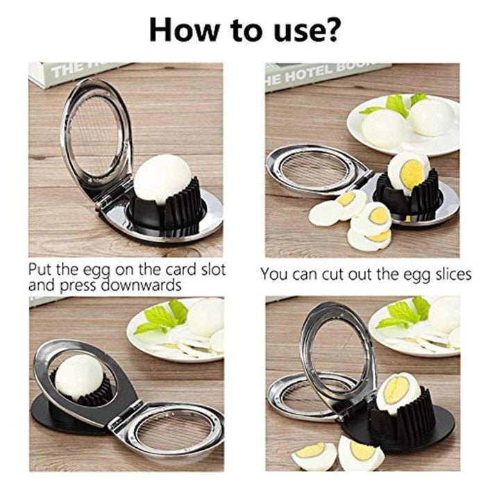 Shengya Stainless Steel Boiled Egg Cutter Slicer 8 Shengya Stainless Steel Boiled Egg Cutter Slicer