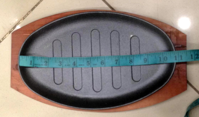 Sizzling Plate Set Oval 11 Inch